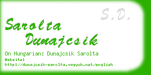 sarolta dunajcsik business card